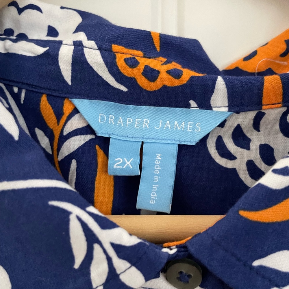 Draper James Navy and Orange Floral Dress - Picture 4 of 5